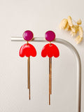 Boucles pendantes KIKO, violet, rouge, doré